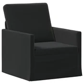 vidaXL Enosobna sofa Črna 70 x 81 x 82 cm Žamet