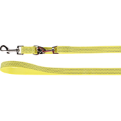 Povodec za psa dvojni odsevni 200cm/20mm rumen Flamingo - Pasji povodci