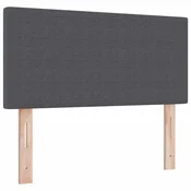 Vidaxl Vzglavje Temno siva 90 cm Žametna tkanina