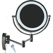 HIMRY LED stensko ogledalo za ličenje, 8.5, 5x povečava