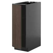 METOD Podni element s policama, Crnosiva/Sinarp smeda, 30x60 cm