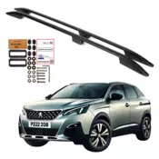 shumee Strešne nosilce PEUGEOT 3008 SUV 2009-2016 Črne aluminijaste, vzdržljive, trdne