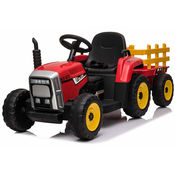 WORKERS elektricni traktor s sporednim kolosijekom, crveni, stražnji pogon, baterija od 12V