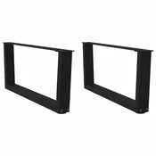 Noge za klub stolic V-oblika 2 kom Crne 70 x (30-31,3) cm Celik