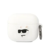 Karl Lagerfeld Etui Karl Lagerfeld Silicone Choupette Head 3D za AirPods 3 - bele