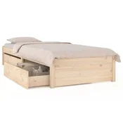 Vidaxl Posteljni okvir s predali 75x190 cm