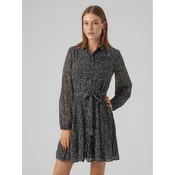 Vero Moda Srajčna obleka 10299195 Črna Regular Fit