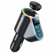 slomart joyroom hitri avtomobilski polnilec 4v1 usb-a qc3.0/2xusb-c pd 150w črn (jr-cl21)