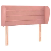 Vidaxl Vzglavje z ušesi roza 83x23x78/88 cm žamet