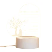 Nikcorp 3D LED nočna lučka z napisom za moža, topla bela svetloba, USB napajanje, dekorativna namizna svetilka 14x13 cm