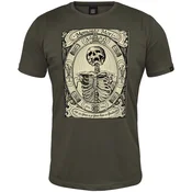 Muška majica kratkih rukava Memento Mori, Maslinasta