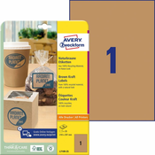 Avery Zweckform etikete L7109-25, 210 x 297 mm, naravno rjave, A4, za tiskanje
