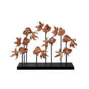 Aberto Design Stona dekoracija Goldsish 2, Bronzana