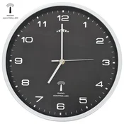Vidaxl Radijsko vodena stenska ura Quartz gibanje 31 cm črna