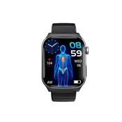 INF Smart Watch Sport Black Silicone Band - Bluetooth 5.3 Calling, Health Monitoring, 7-10 Day Battery, (5000263716)