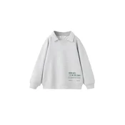 MANGO KIDS Majica pegasto siva / jelka