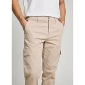 Pepe Jeans Hlače iz tkanine PM211907 Bež Slim Fit