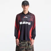 Dres A Bathing Ape Ape Flame Monogram Jacquard Logo Relaxed Fit Football Jersey UNISEX Black M
