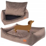 SOFA majhna postelja za psa ali mladička 70x55x18 cm moka RJAVA