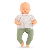 Punčka za oblačenje Bébé Chéri Mon Grand Poupon Corolle s rjavimi mežikajočimi očmi 52 cm