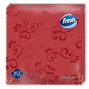 FRESH Salvete, Dekor, Premium, 38x38, 25 komada, Crvene