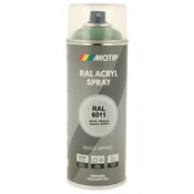 Industrijski akrilni lak sprej RAL HG 400ml Motip - RAL 6011 reseda zelena