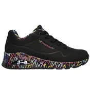 Skechers Baskets Uno Loving Love durabuck synthétique Črna