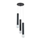 Luster na sajli TWISTER 3xE27/60W/230V pr. 28 cm crna