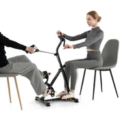 Trenažer za seniorje, fitnes naprava za roke, noge 43-53 x 45 x 87-100 cm, črna + oranžna