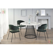 Stol Broadway - bijeli mramor / crna