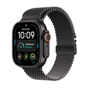Apple Watch Ultra 4 Milanese crna Velika MJAX4QF/A Velicina narukvice: 49mm Crno titaševo kucište
