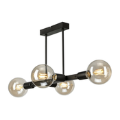 Luster na šipci ASTRID 4xE27/60W/230V crna
