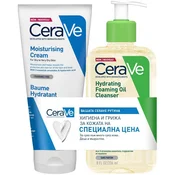 CeraVe Set - Krema i ulje za cišcenje lica i tijela, 177 + 236 ml