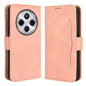 GS Ovitek s preklopom za Xiaomi Redmi 14C/Xiaomi Poco C75, reža za kartico, roza