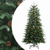 Vidaxl Umetno Zložljivo Božično Drevo 210 cm 300 LED Toplo bela