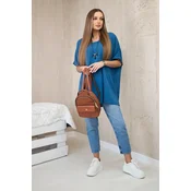 Kesi Włoski Oversized blouse with pendant Jeans