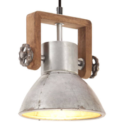 Industrijska viseca svjetiljka 25 W srebrna okrugla 19 cm E27