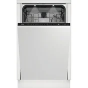 BEKO Ugradna mašina za pranje sudova BDIS38040, 10 kompleta, 8 programa, Bela