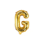 PartyDeco Folija balon črka G zlata 35 cm