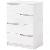 Homestar Predalnik 4 predali 60x40x85 cm bela