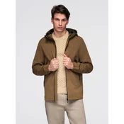 Ombre Mens lightweight jacket with waterproof coating and hood