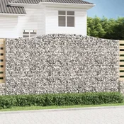 Lucne gabionske košare 5 kom 400x50x220/240cm pocincano željezo