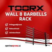 Toorx Wall Barbells Rack – Stensko stojalo za olimpijske utežne palice – po naročilu (dobava 10 do 14 dni)