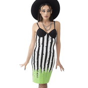 Ženska obleka KILLSTAR - Beetlejuice - Distressed Stripe - KSRA012108