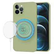 Silikonski ovitek Techsuit SoftFlex MagSafe za iPhone 12 Pro Max - matcha