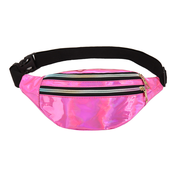 Generic Mode Damen Herren Running Laser Gürteltasche, Wasserdichte PU Gürteltasche, 2 Fächer mit Reißverschluss, Verstellbarer Bund, Gürteltasche Unisex Erwachsene Reise Lauftasche Party Festliche S, (21127112)