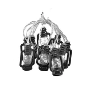 Solarna LED veriga Forever Light Lantern - 6.5m - črna