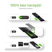 IcyBox IB-1807MT-C31 ohišje za 1x M.2 NVMe SSD z vmesnikom USB 3.2 Gen 2 Type-C in zaščito pred pisa