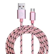 shumee Pleteni kabel micro-USB Garbot Grab&Go 1 m, roza, C-05-10196