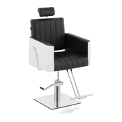 Salonska stolica s osloncem za noge - mm - 150 kg - Crno, Bijela